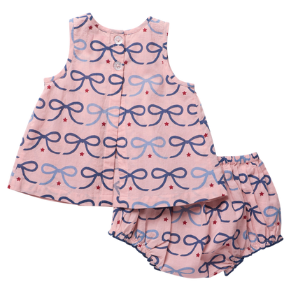 Baby Girls Jaipur 2-PC Set - Pink Bows