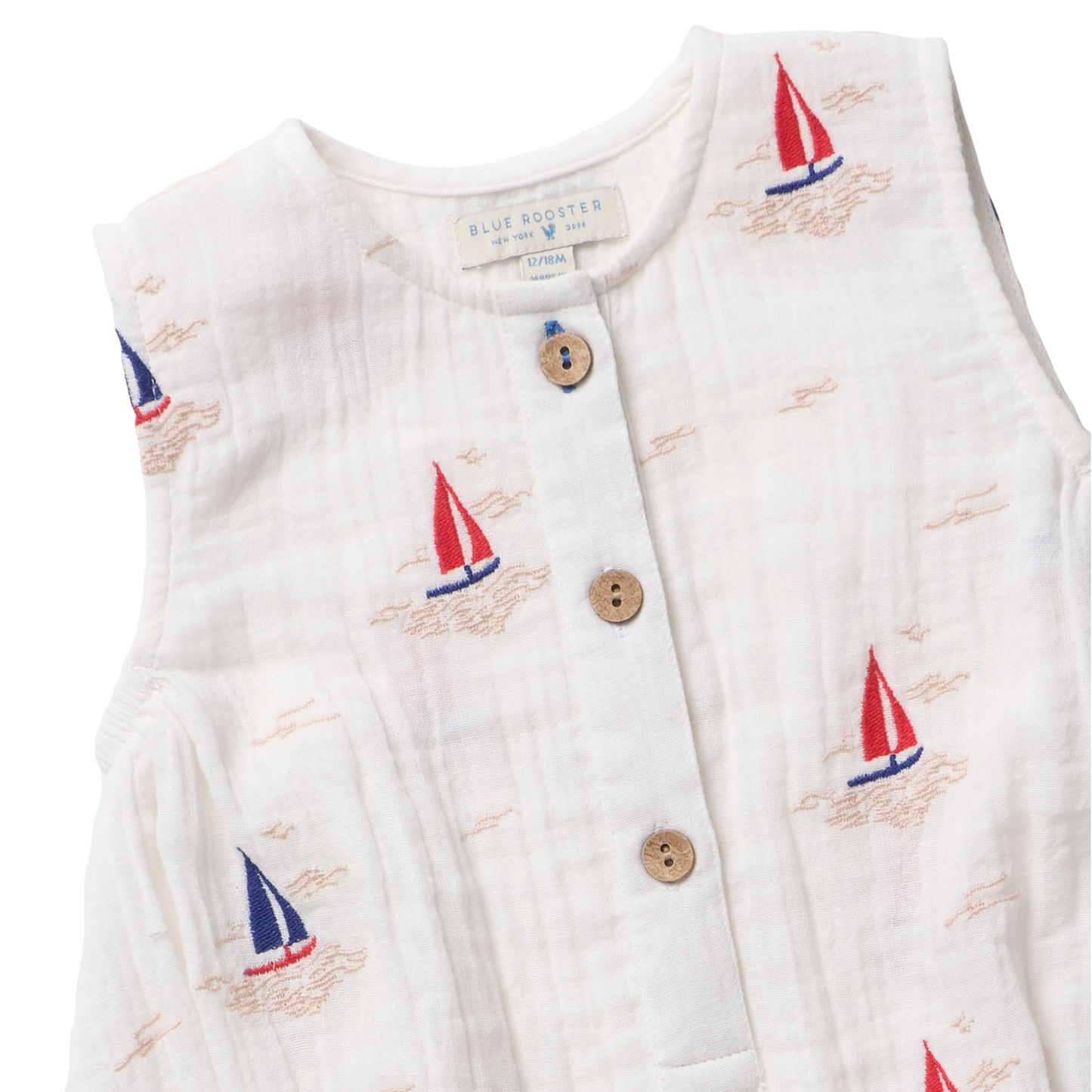 Baby Riley Jumper - Sailboat Embroidery