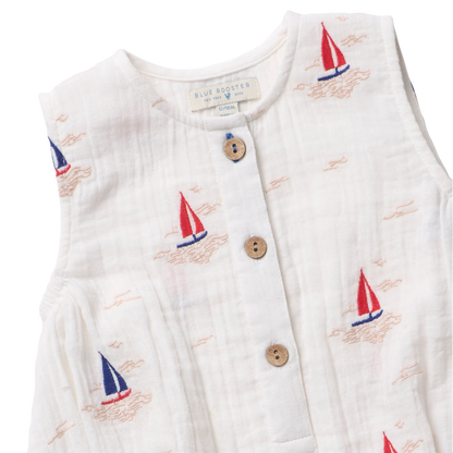 Baby Riley Jumper - Sailboat Embroidery