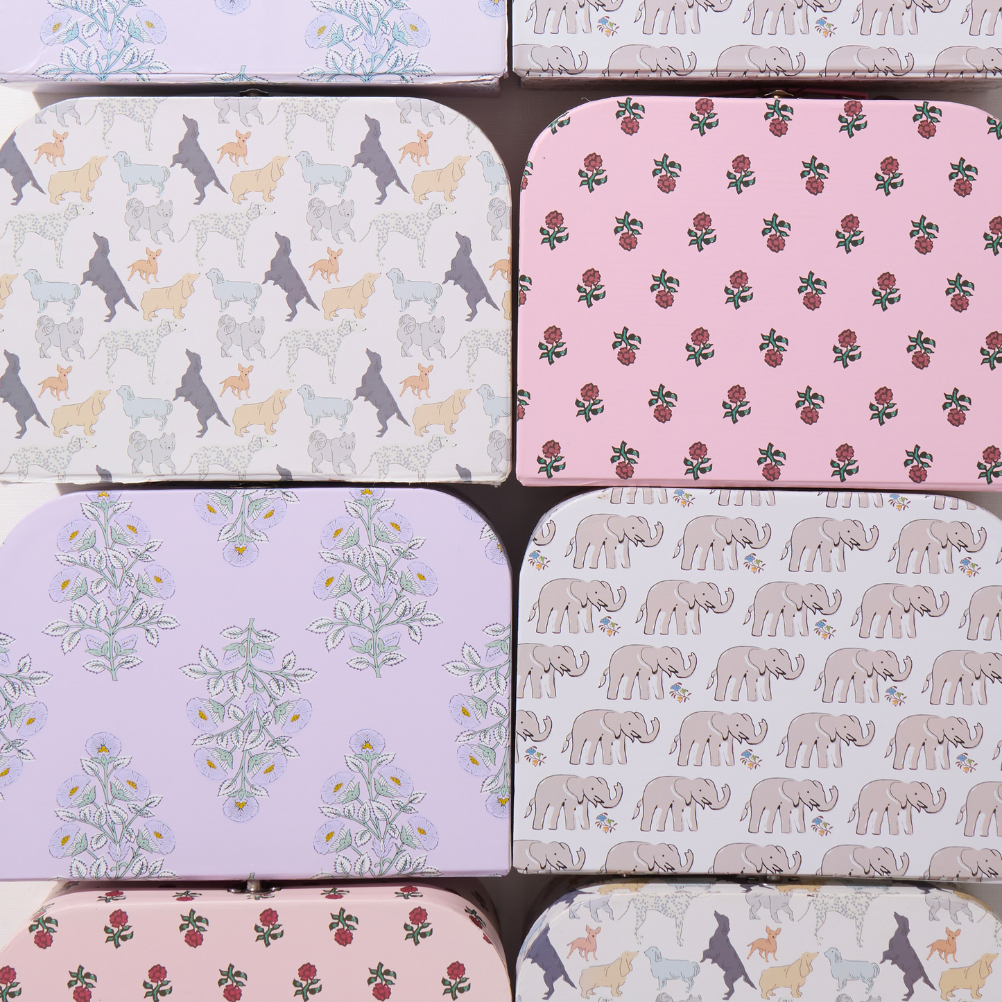 Nesting Box Baby Take Home Set - Lavender Bouquet Floral Blockprint
