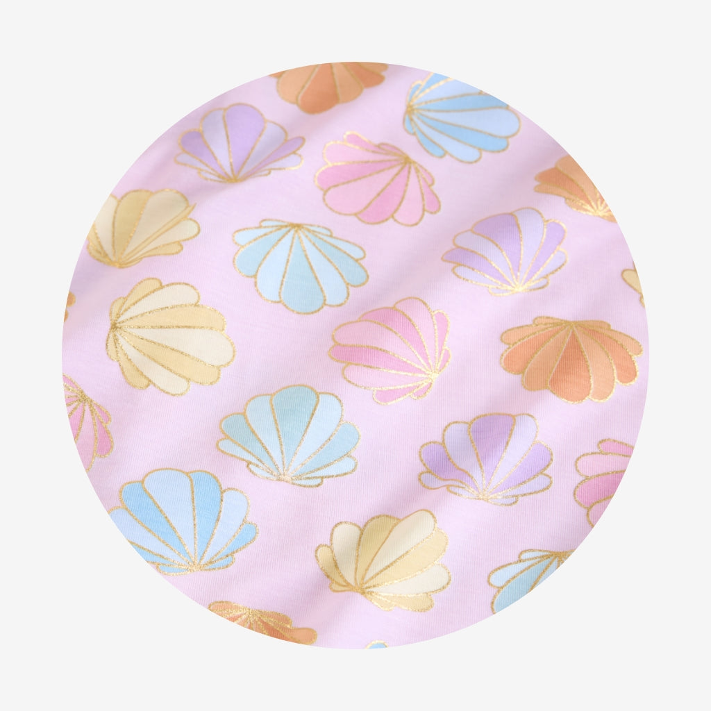 Shelly Pink & Posh Scales Ruffled Luxe Patoo® Blanket