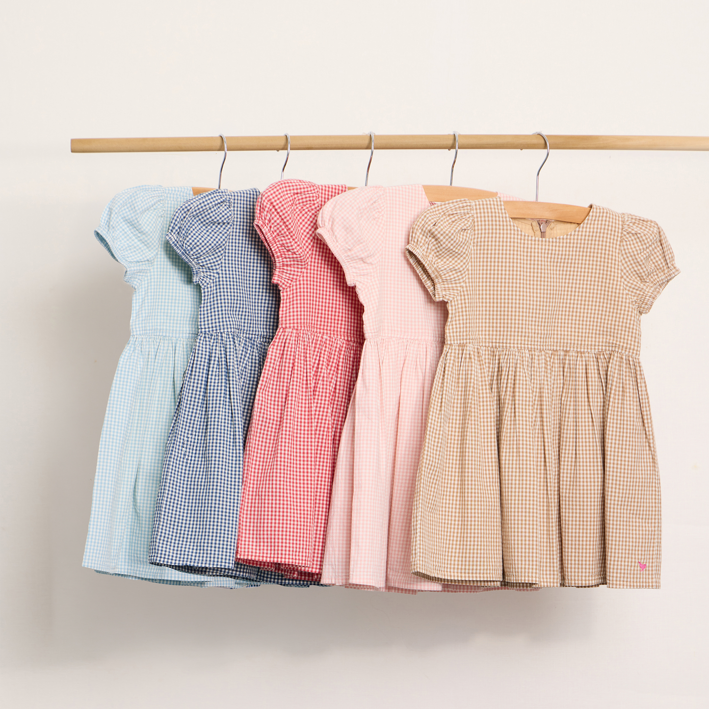 Girls Breyton Dress - Light Blue Gingham