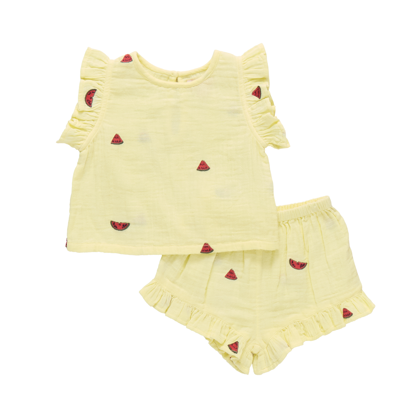 Baby Girls Roey 2-PC Set - Watermelon Embroidery