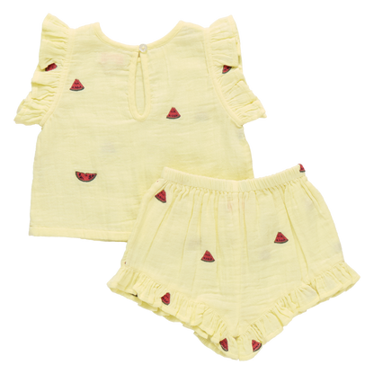 Baby Girls Roey 2-PC Set - Watermelon Embroidery