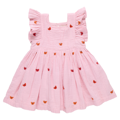 Girls Elsie Dress - Butterfly Embroidery
