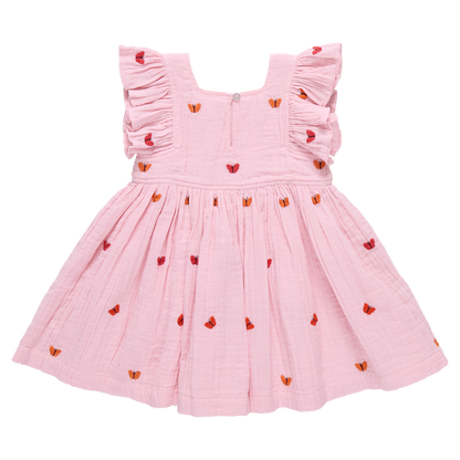 Girls Elsie Dress - Butterfly Embroidery