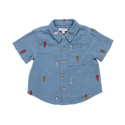 Baby Boys Jack Shirt - Surfboard Embroidery
