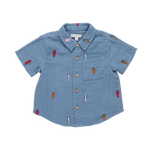 Baby Boys Jack Shirt - Surfboard Embroidery
