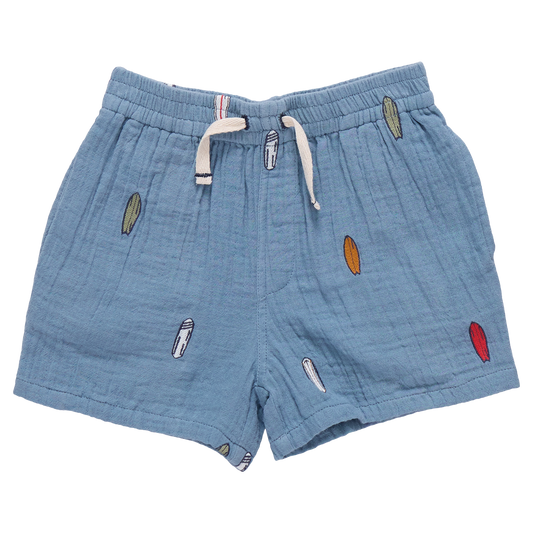 Boys Calvin Short - Surfboard Embroidery