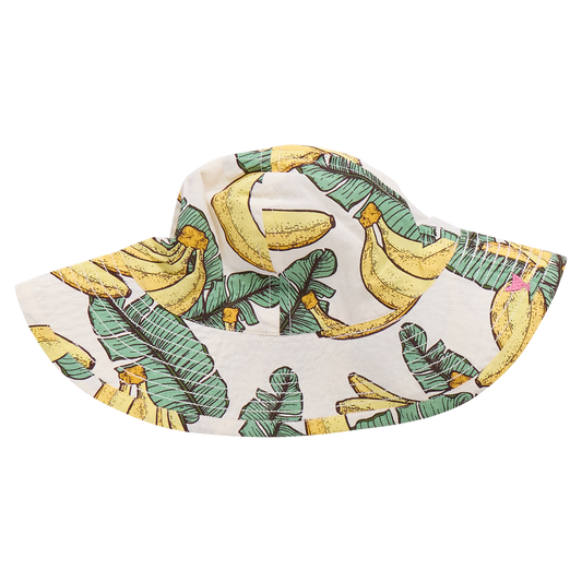 Baby Girls Sun Hat - Banana Leaves