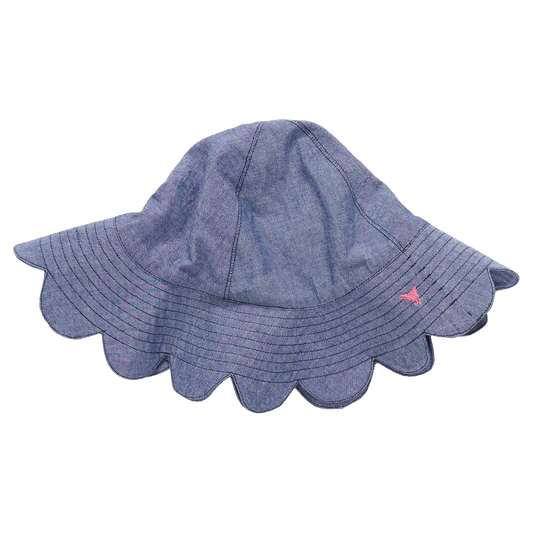 Baby Girls Scallop Sun hat - Chambray