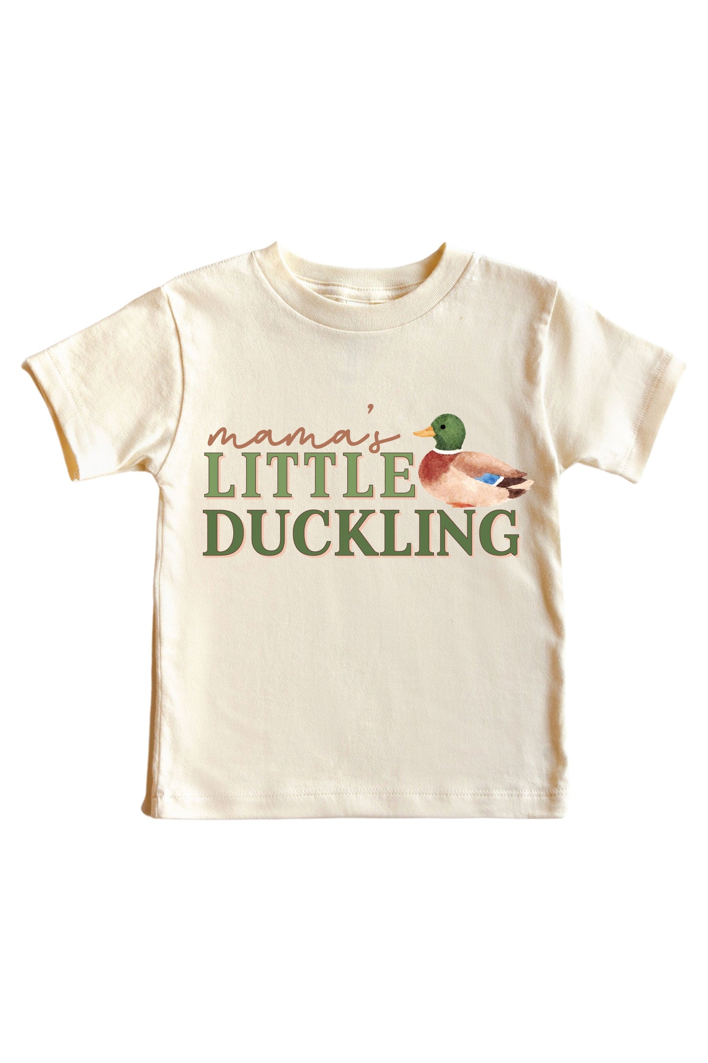 Mama's Little Duckling Graphic Bodysuit & Kids Tee | Natural