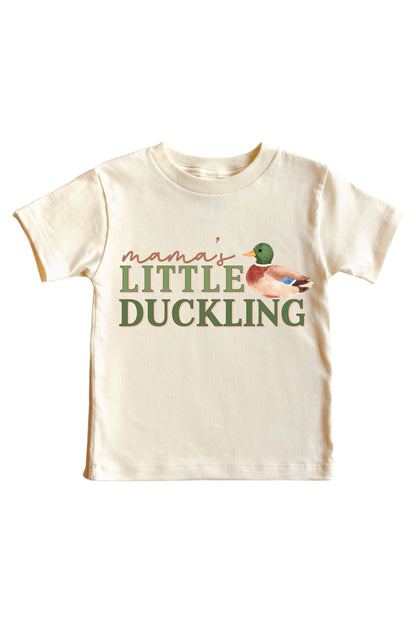 Mama's Little Duckling Graphic Bodysuit & Kids Tee | Natural