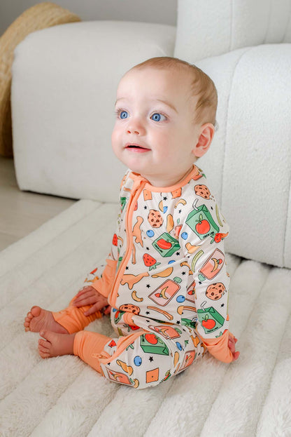 Convertible Bamboo Zip Romper | Snack Attack