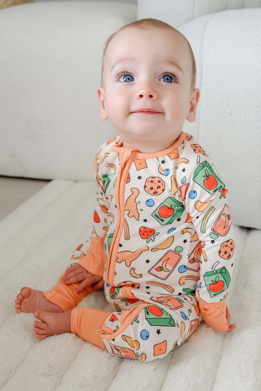 Convertible Bamboo Zip Romper | Snack Attack