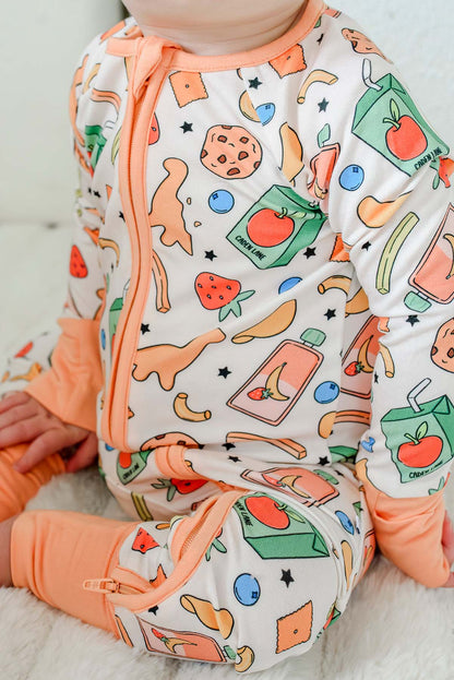 Convertible Bamboo Zip Romper | Snack Attack
