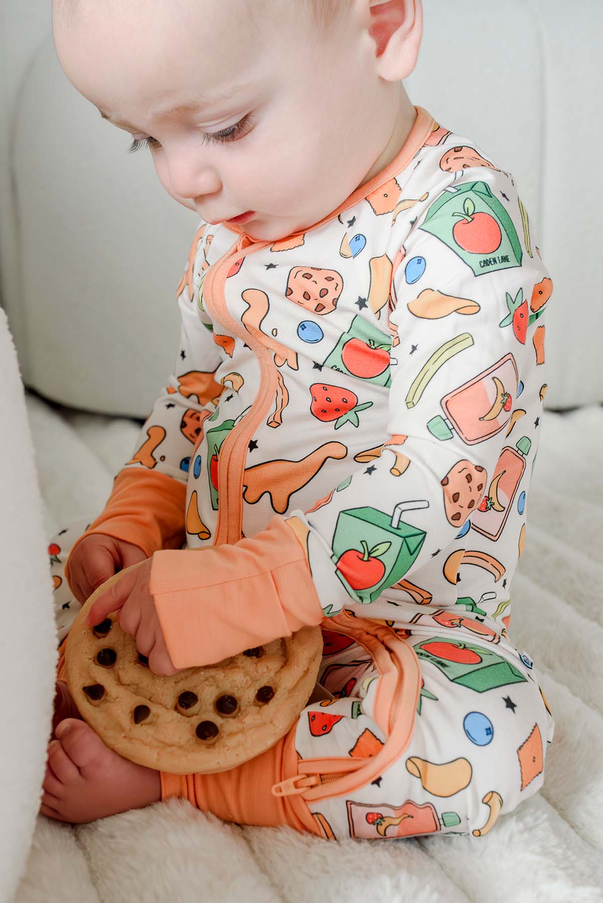 Convertible Bamboo Zip Romper | Snack Attack