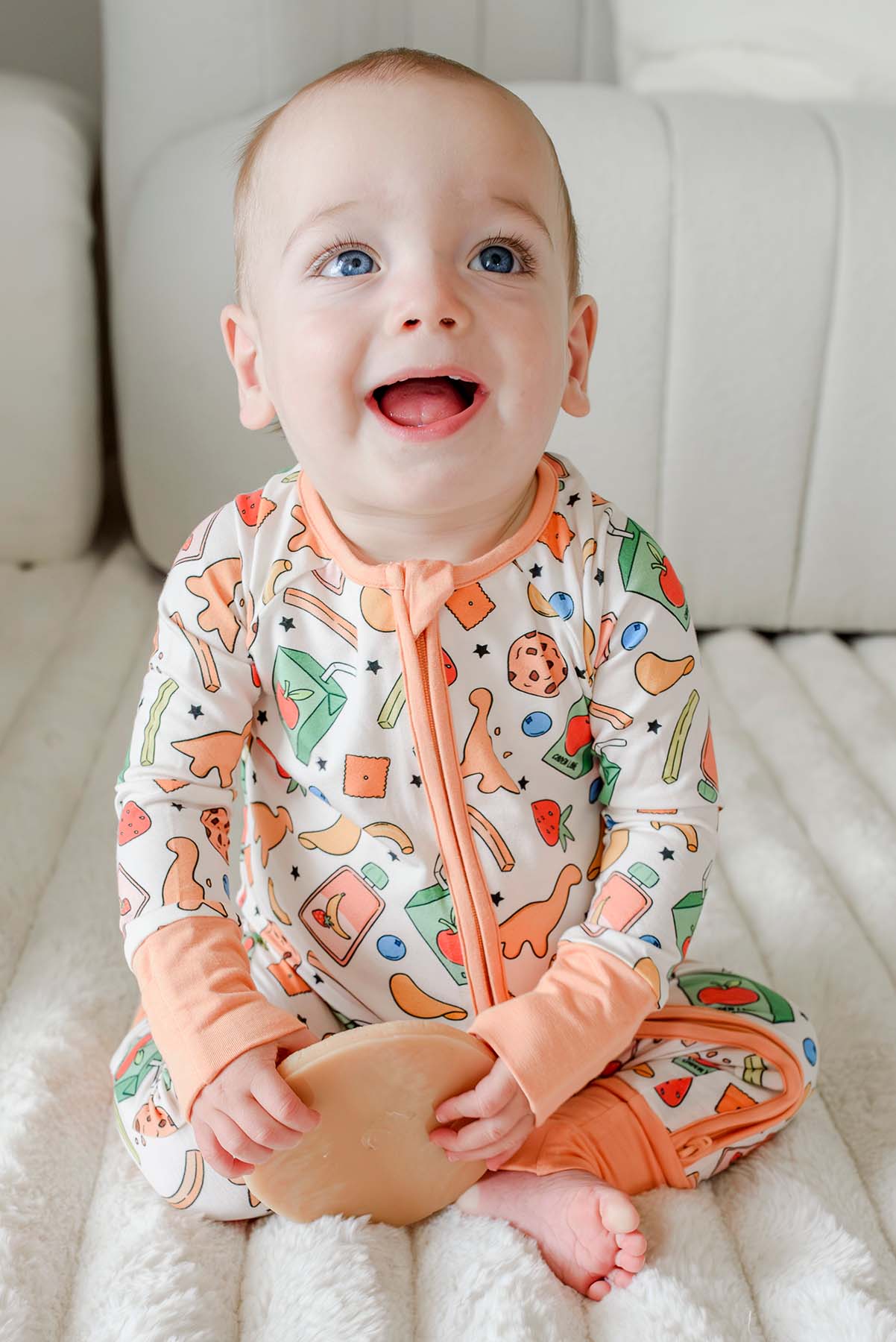 Convertible Bamboo Zip Romper | Snack Attack