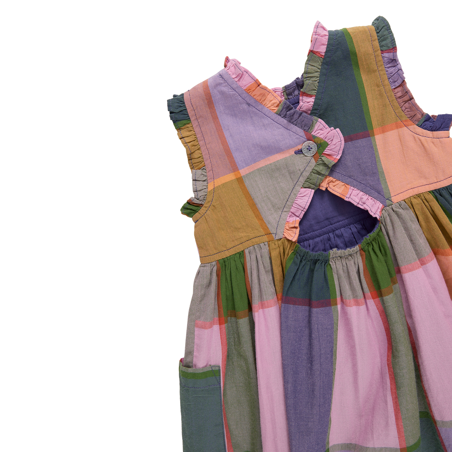 Girls Alyssa Dress - Plaid Madras