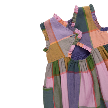 Girls Alyssa Dress - Plaid Madras