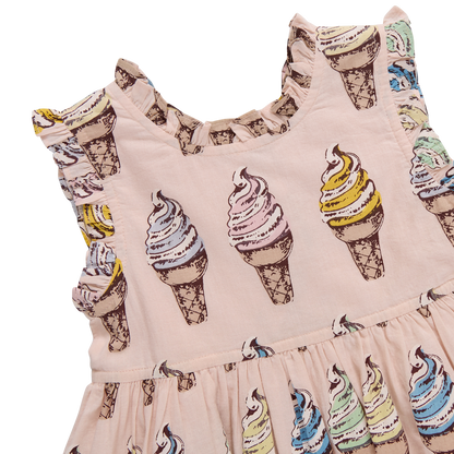 Girls Alyssa Dress - Pink Soft Serve