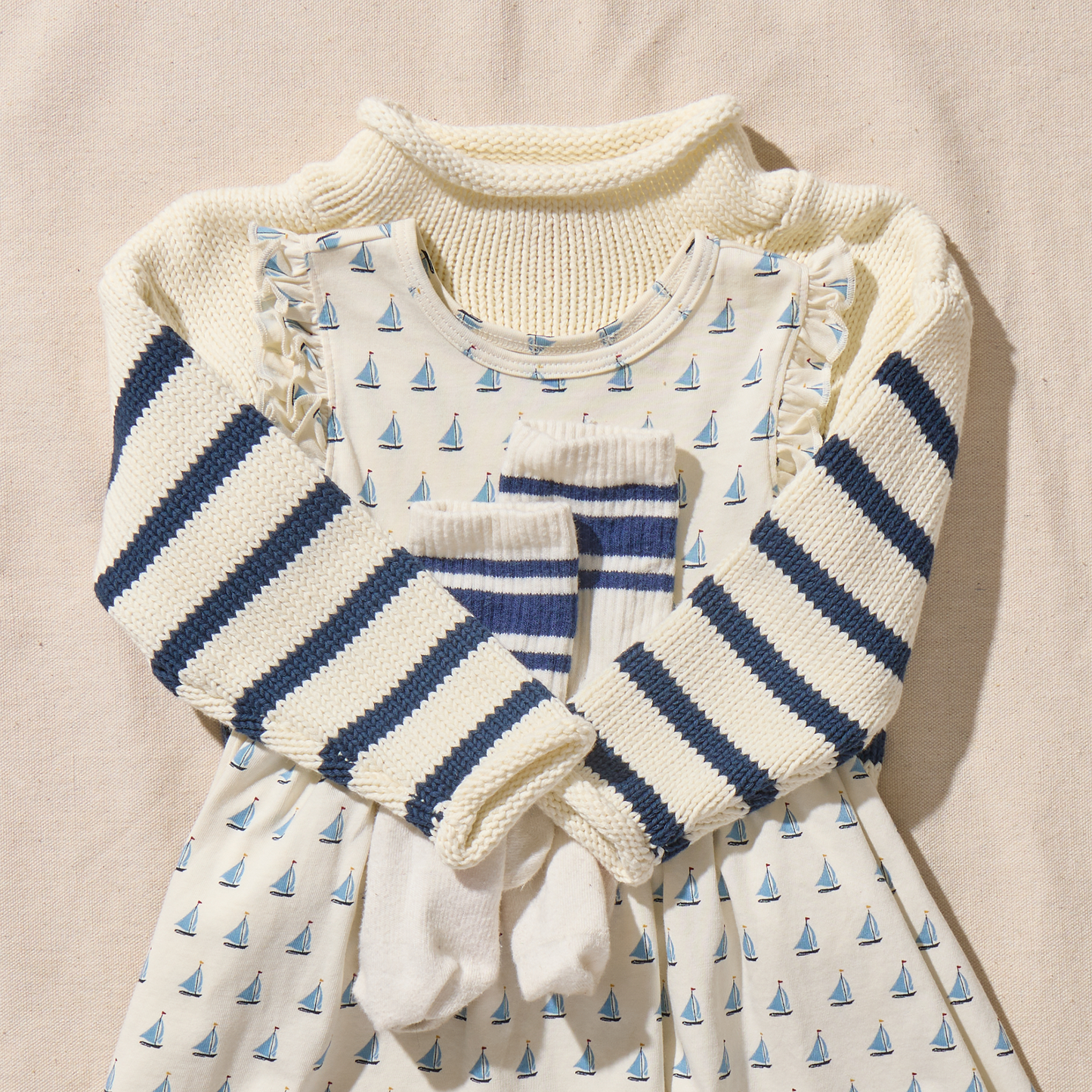 Classic Sweater - Navy Stripe