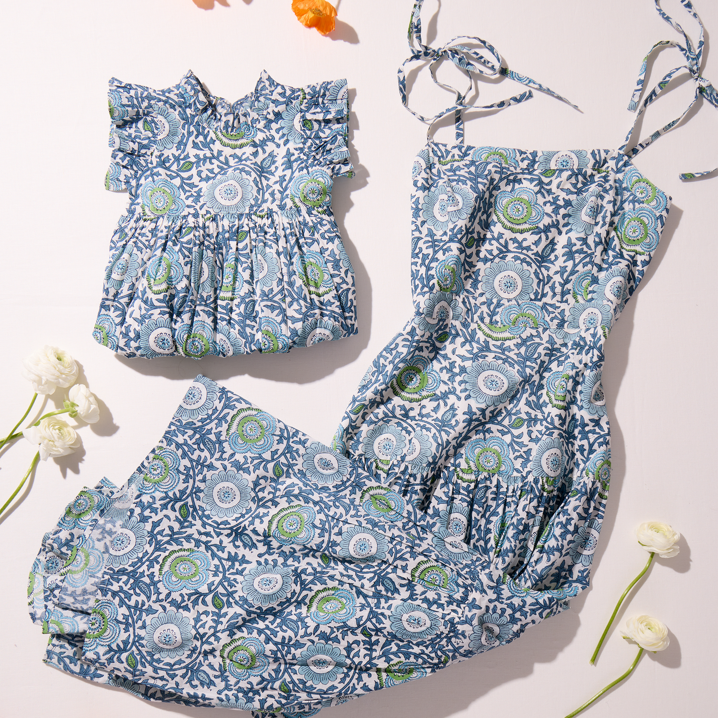 Womens Marilyn Dress - Blue Lisbon Floral