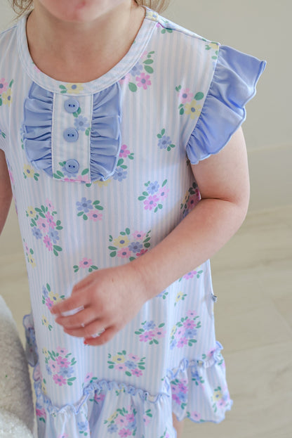 Girls' Flutter Sleeve Nightgown | Heirloom Posies