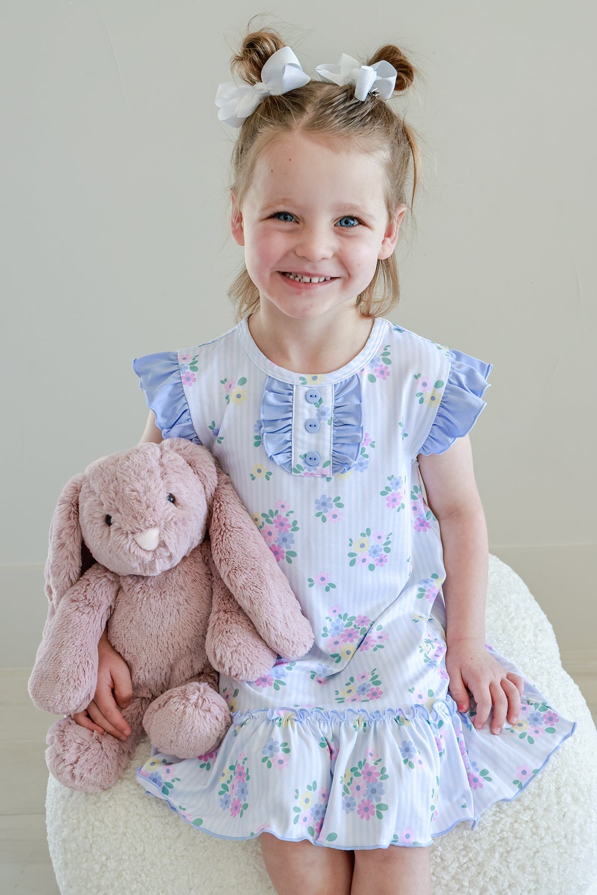Girls' Flutter Sleeve Nightgown | Heirloom Posies
