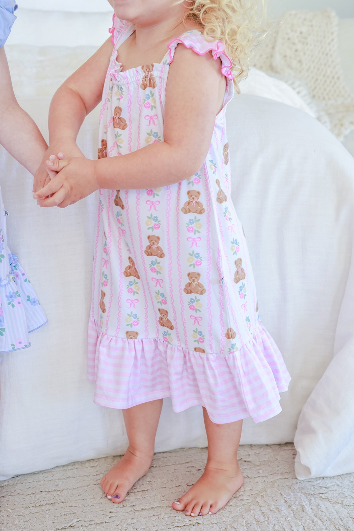 Girls' Full Length Ruffle Nightgown | Beary Lovely