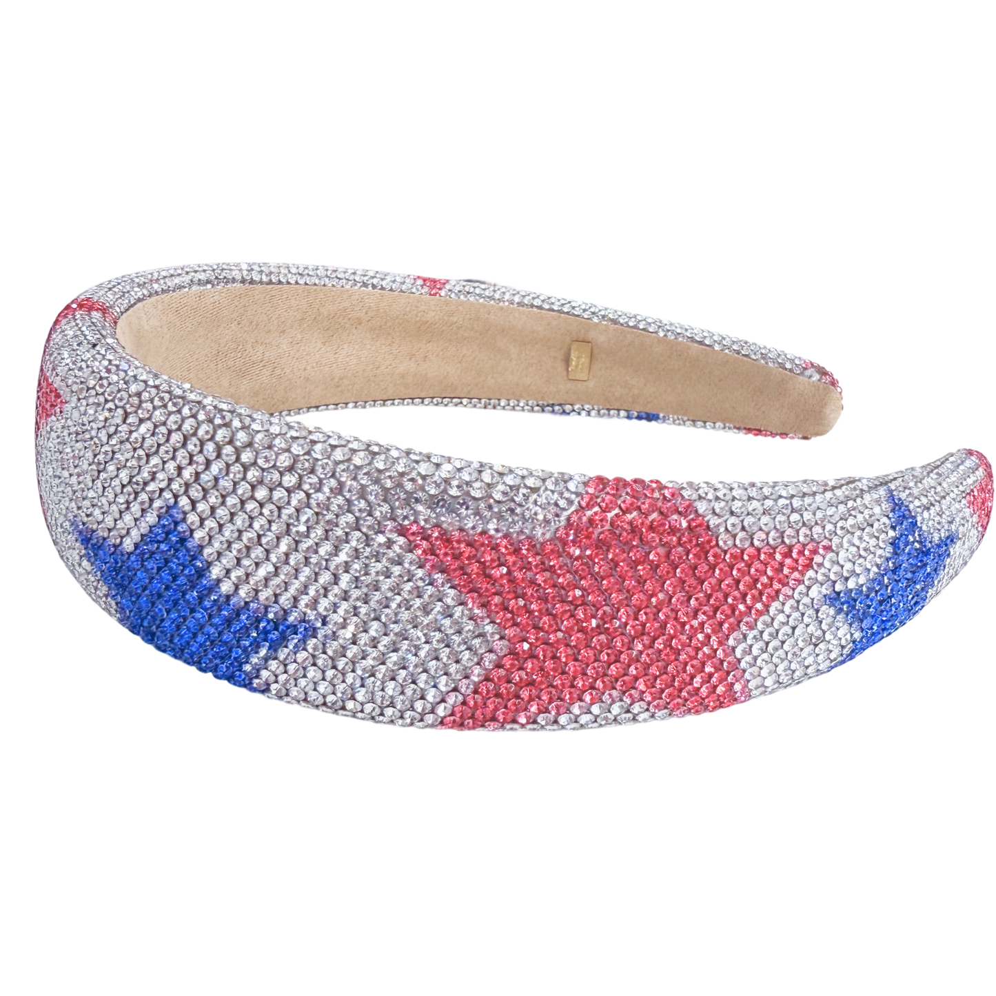 Fully Crystalized Headband - Red and Blue Stars