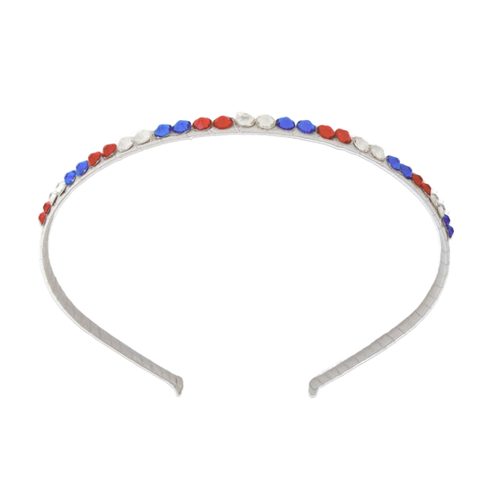 Crystal Headband - Red, White & Blue