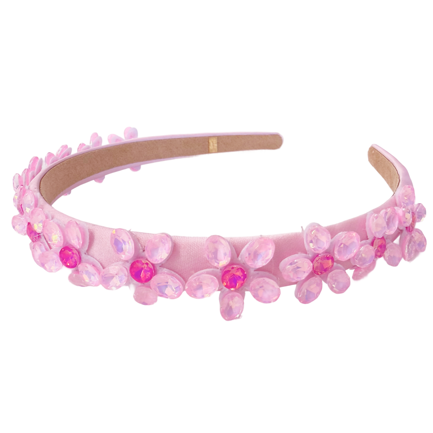 Crystal Flower Headband - Light Pink