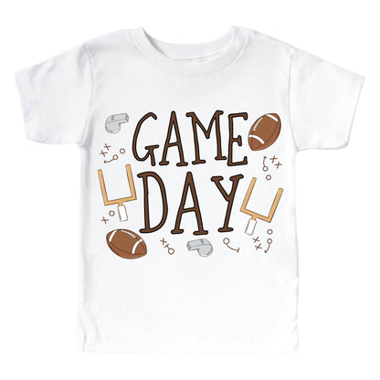 Game Day Neutral Graphic Bodysuit & Kids Tee | White