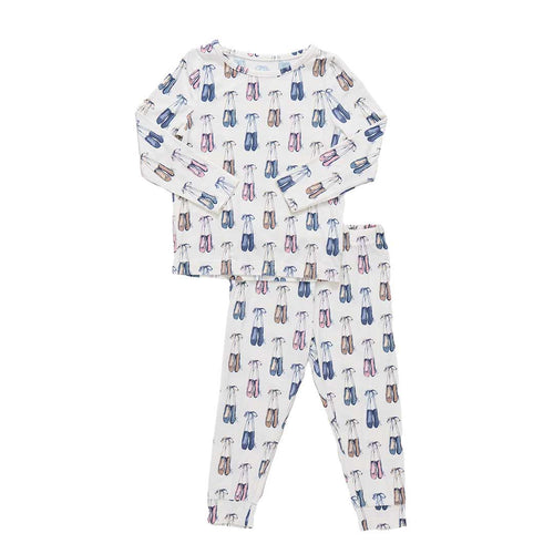 Kids Bamboo PJ Set - Ballet Slippers