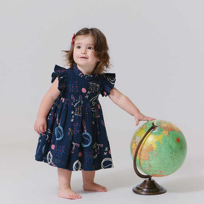 Baby Girls Jennifer Dress Set - Tic Tac Toe