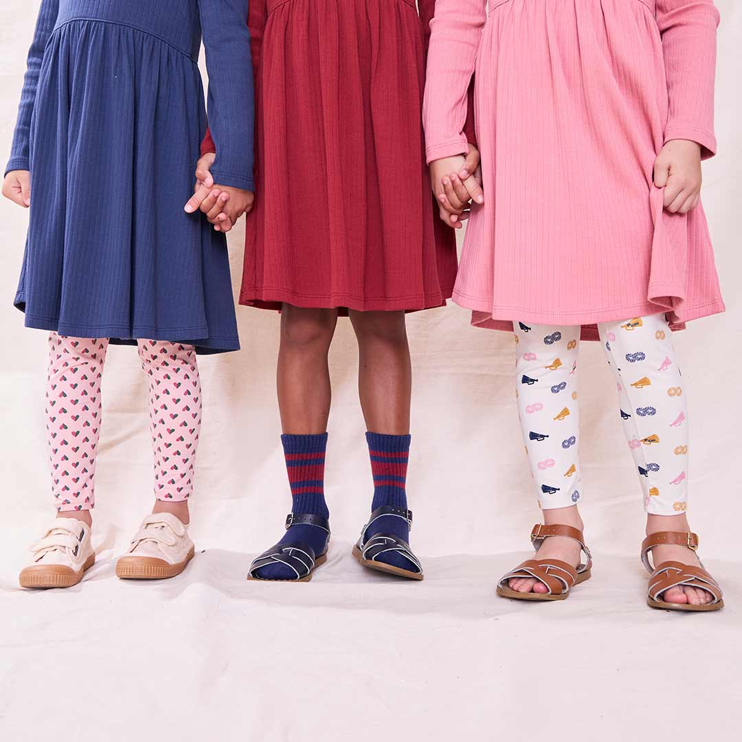 Scooter Tube Sock - Navy Red Stripe