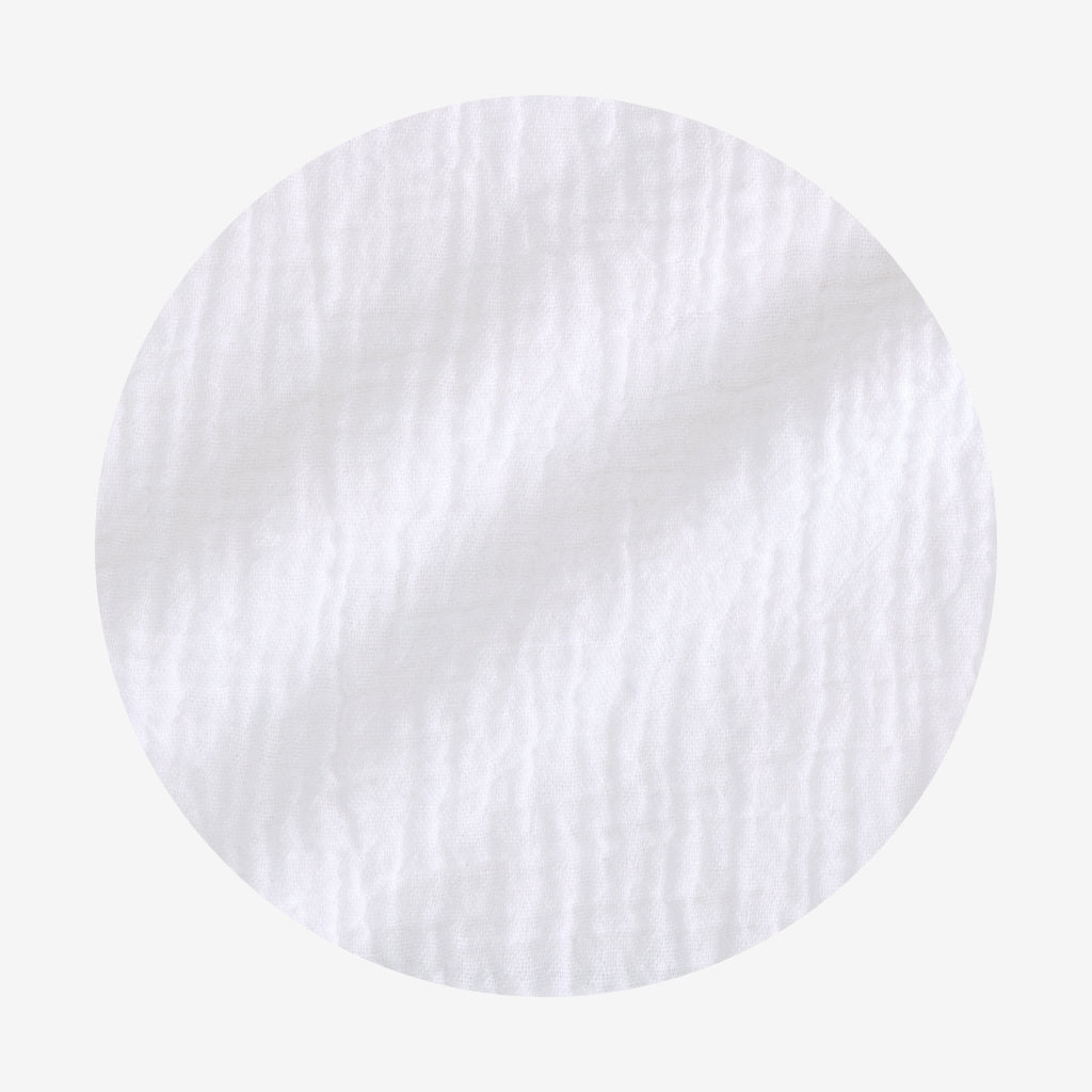 White Cotton Crinkle Mini Skirt