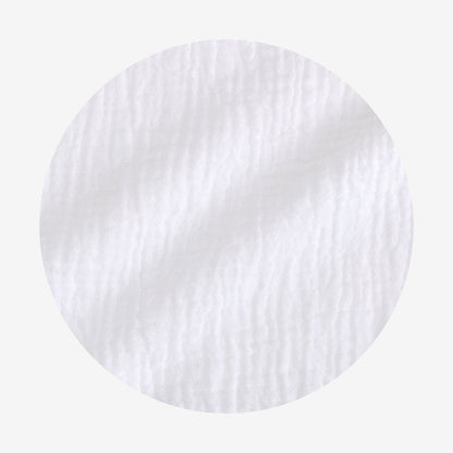 White Cotton Crinkle Romper
