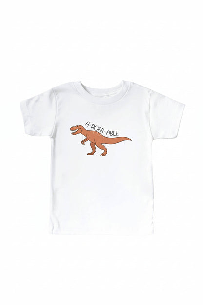 A-Roar-Able Kids Graphic Tee | White