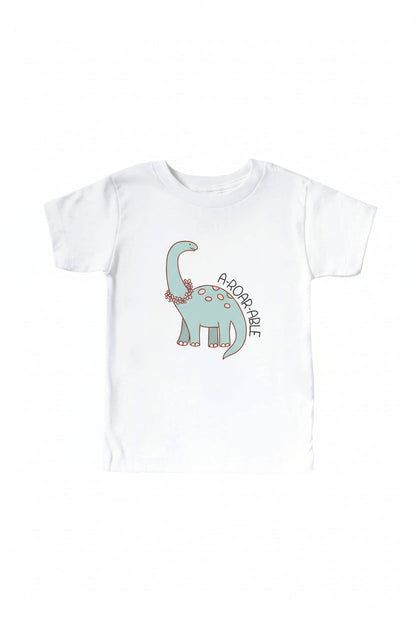 A-Roar-Able Kids Graphic Tee | White