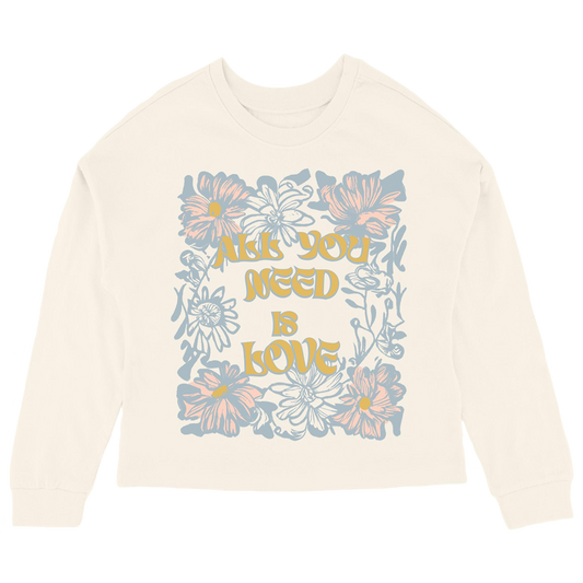 All You Need Is Love Long Sleeve Tee - Natural