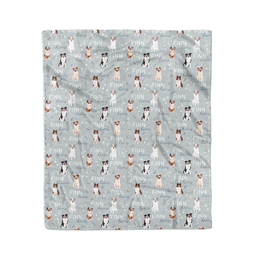 Personalized Kids Blanket | Australian Shepherd