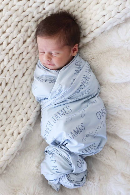 Personalized Baby Name Swaddle Blanket