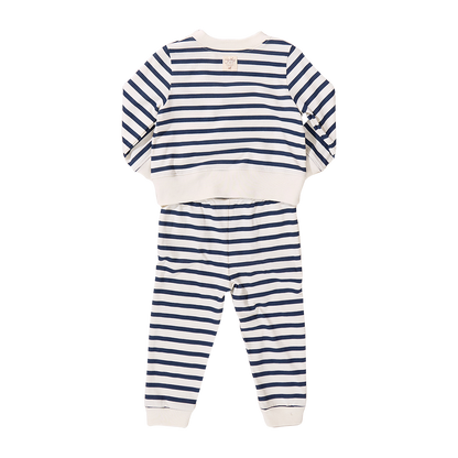 Baby Jersey Jax Jogger Set - Navy Stripe