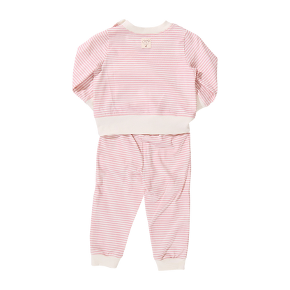 Baby Jersey Jax Jogger Set - Pink Stripe