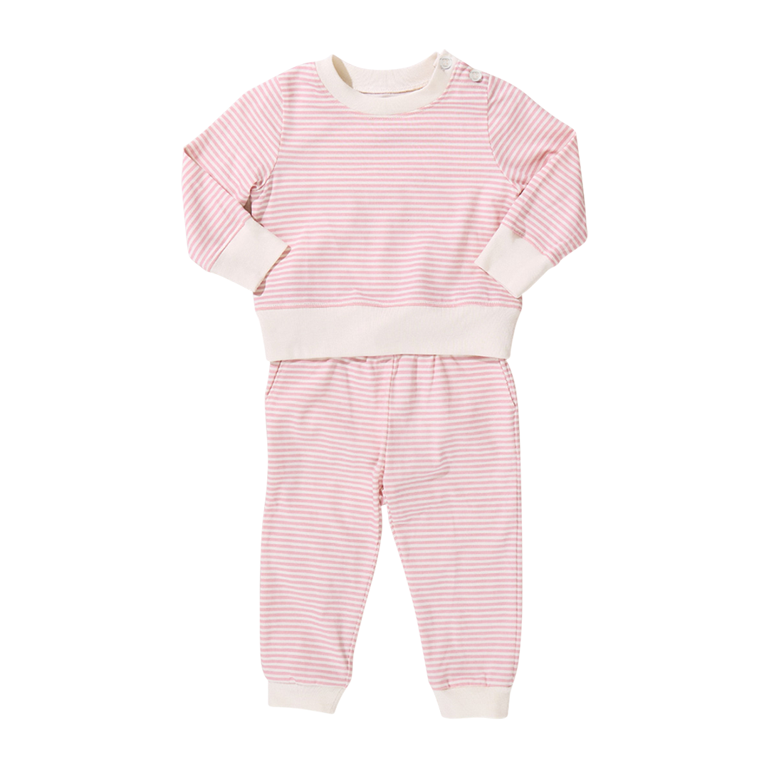 Baby Jersey Jax Jogger Set - Pink Stripe