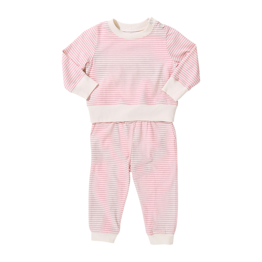 Baby Jersey Jax Jogger Set - Pink Stripe
