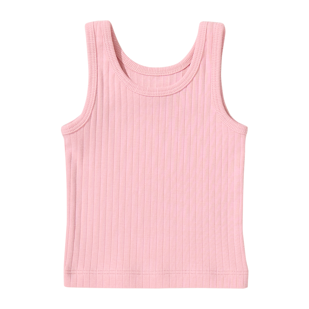 Baby Joy Rib Tank - Powder Pink