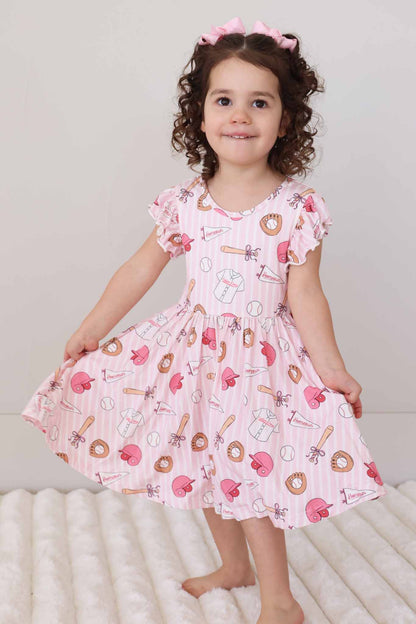 Girls' Ruffle Twirl Dress | Ballpark Babes